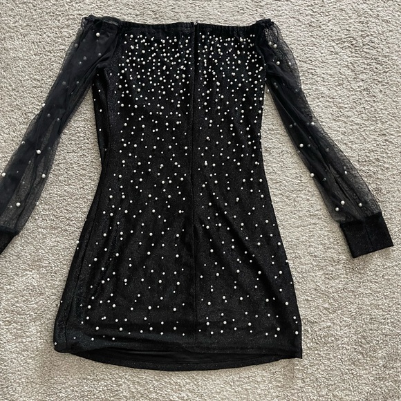 Fashion Nova Pearl Embellished Mini Dress - Picture 3 of 5